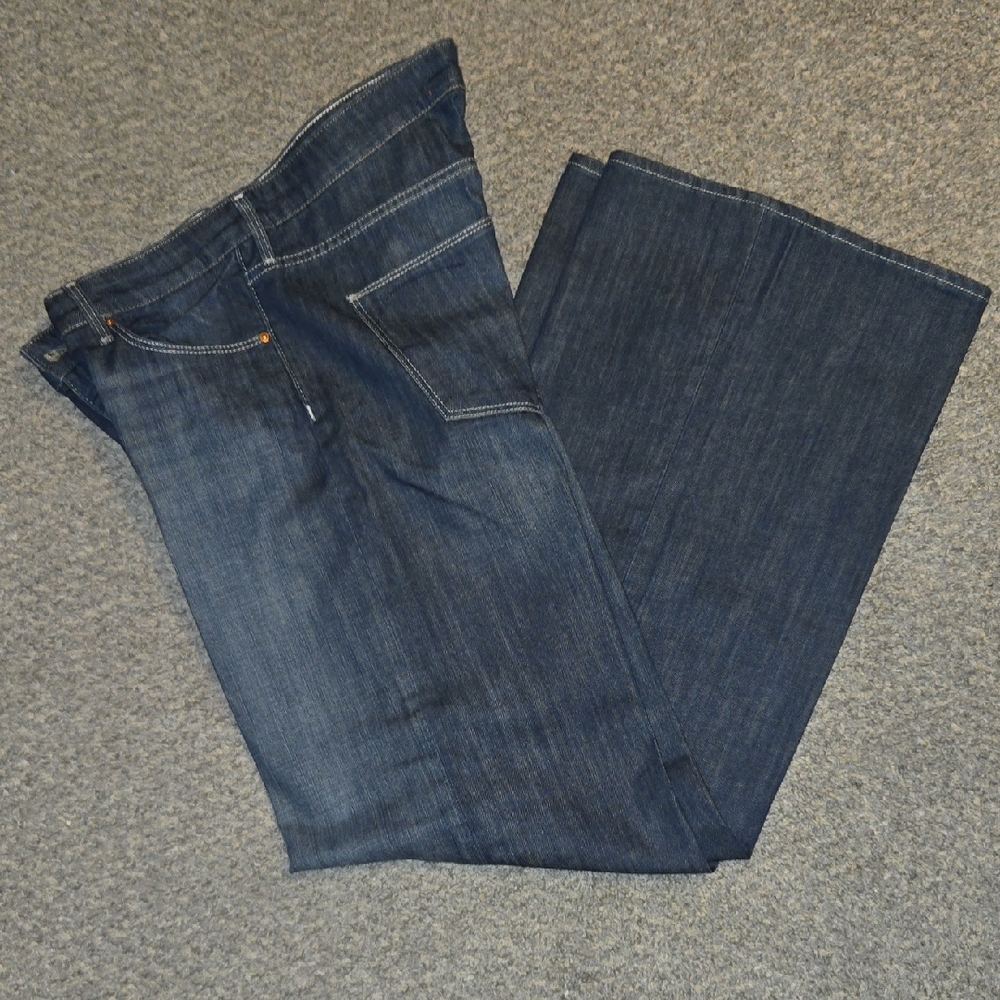 H&M Dark Blue Bootcut Jeans for Women